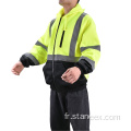 Jacket de sécurité de travail d'hiver Logo personnalisé jaune Classe 3 Custom